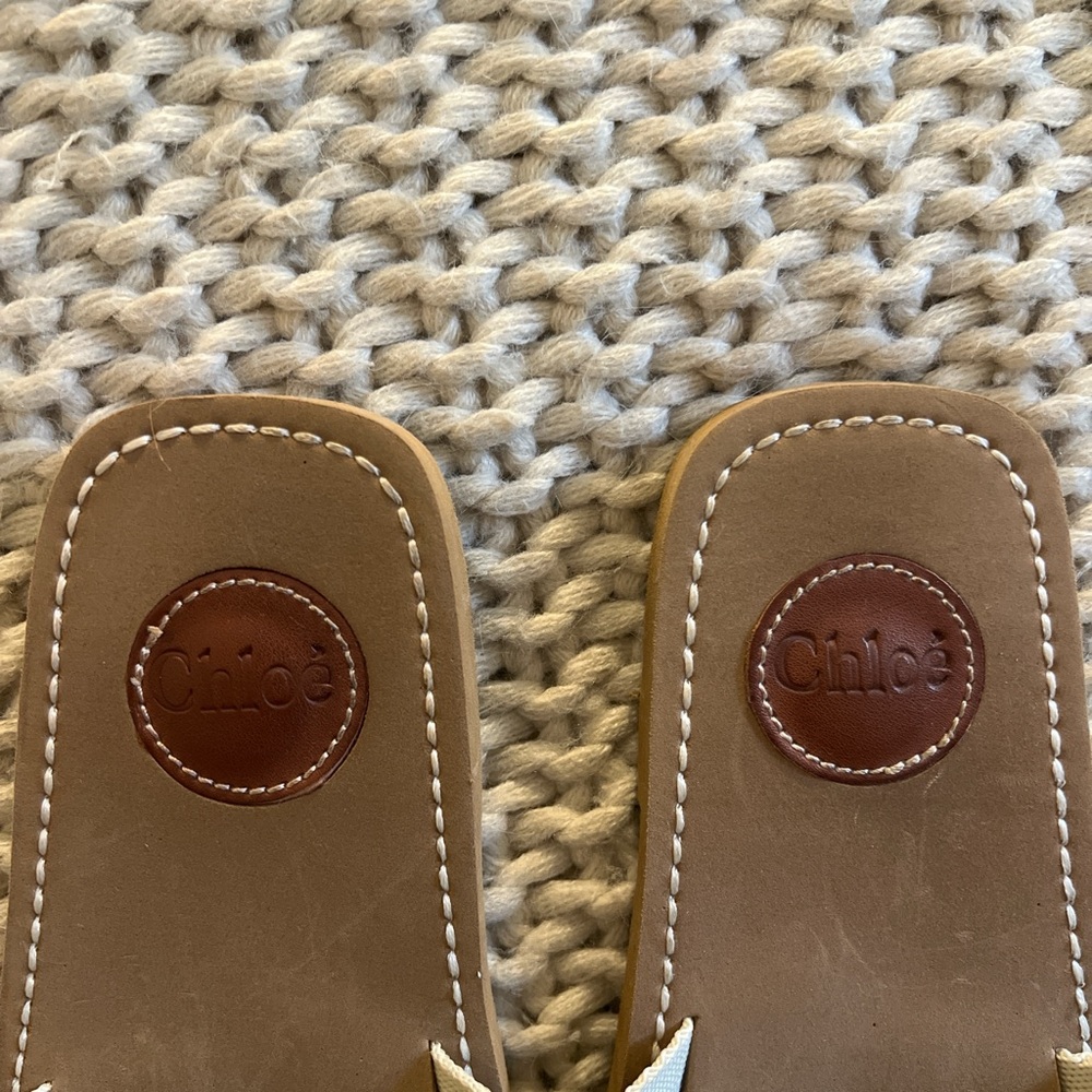 Chloe Beige and Black Sandals - Picture 2 of 4